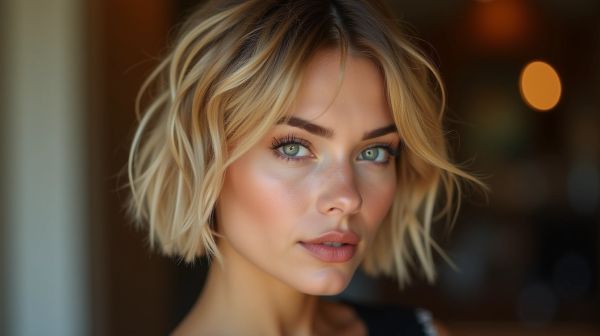 Comment bien porter une coupe au carré avec mèches blonde